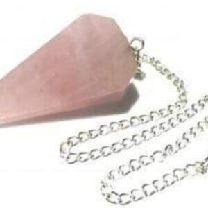 Pink Triangle Healing Rose Quartz Necklace